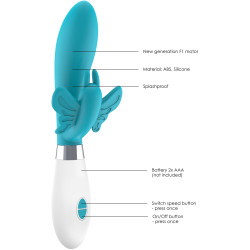 Luminous Vibro Rabbit Alexios 21cm Bleu